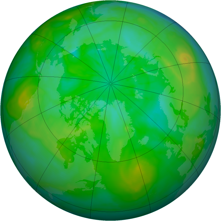 Arctic ozone map for 21 July 2014